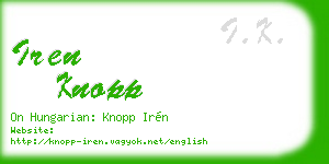 iren knopp business card