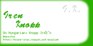 iren knopp business card